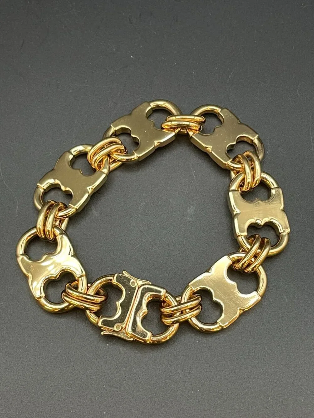 Gold Plated Tory Burch Gemini Link Bracelet